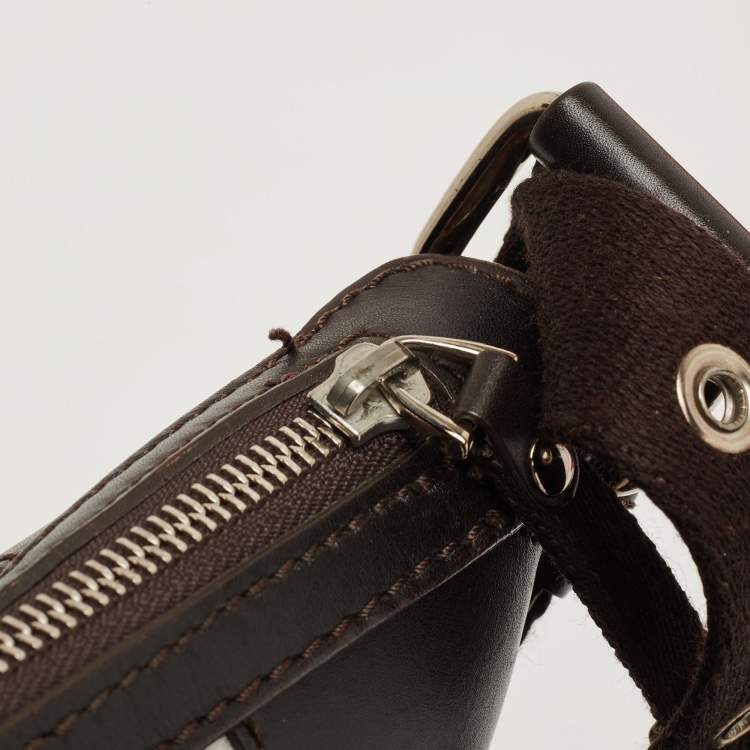 Pre Owned Bally Multicolor Canvas and Leather Shoulder Bag