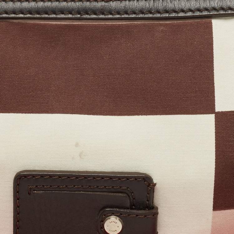 Pre Owned Bally Multicolor Canvas and Leather Shoulder Bag