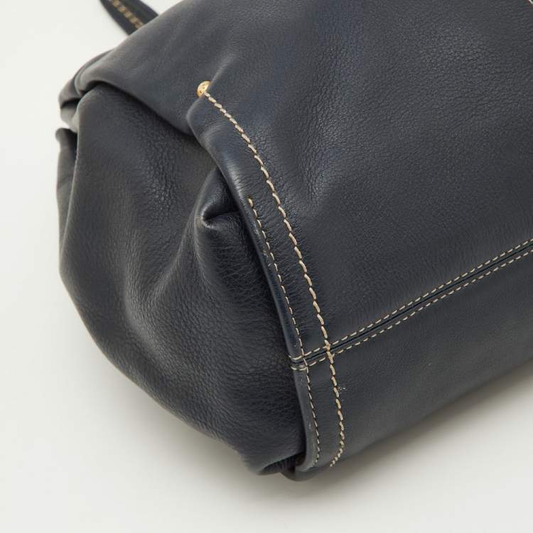 Pre Owned Bally Blue Leather Hobo