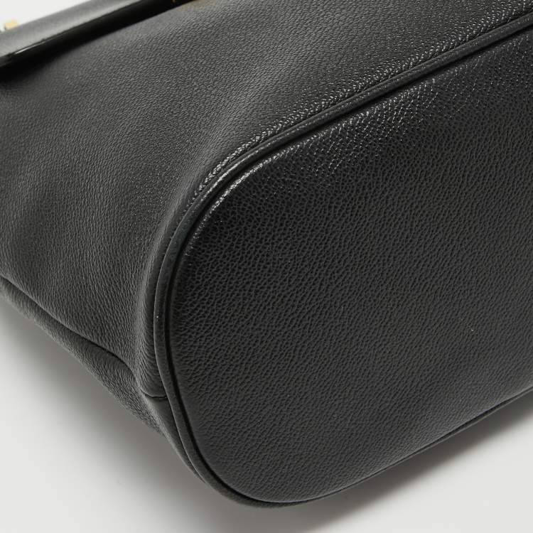 Pre Owned Bally Black Jayden Buckle Detail Backpack 