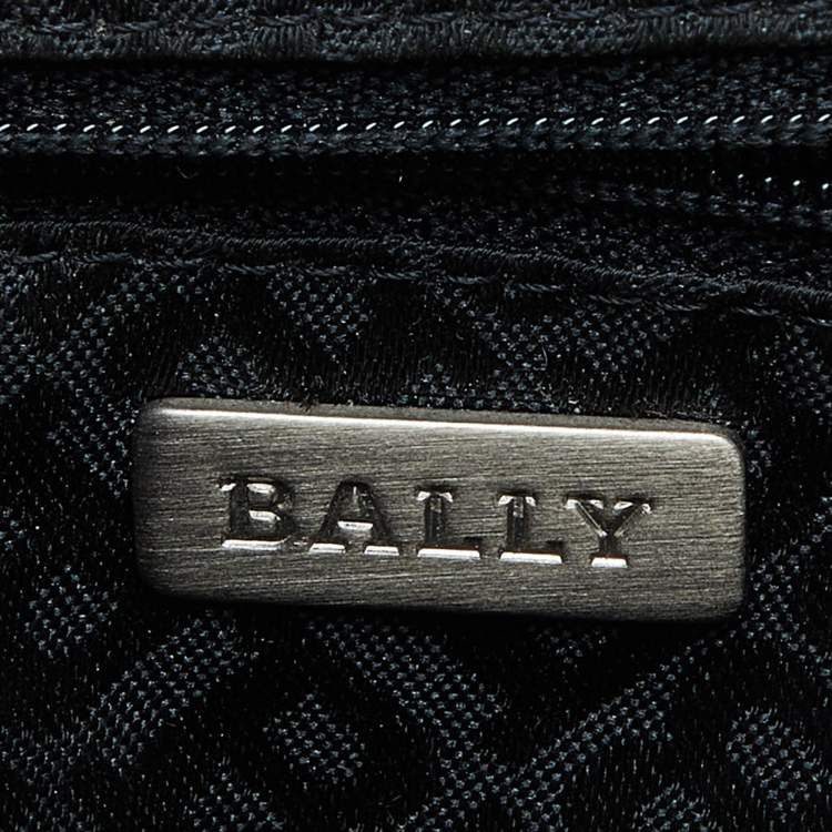 Pre Owned Bally Beige Watersnake Leather and Suede Metal Frame Shoulder Bag