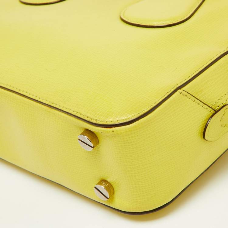 مملوكة مسبقًا Bally Yellow Leather Camera Crossbody Bag