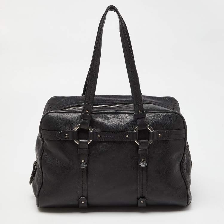 Pre Owned Bally Black Leather Charlyna Shoulder Bag