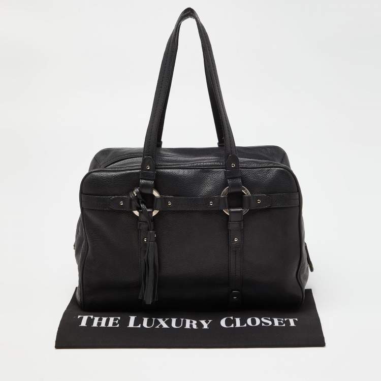 Pre Owned Bally Black Leather Charlyna Shoulder Bag