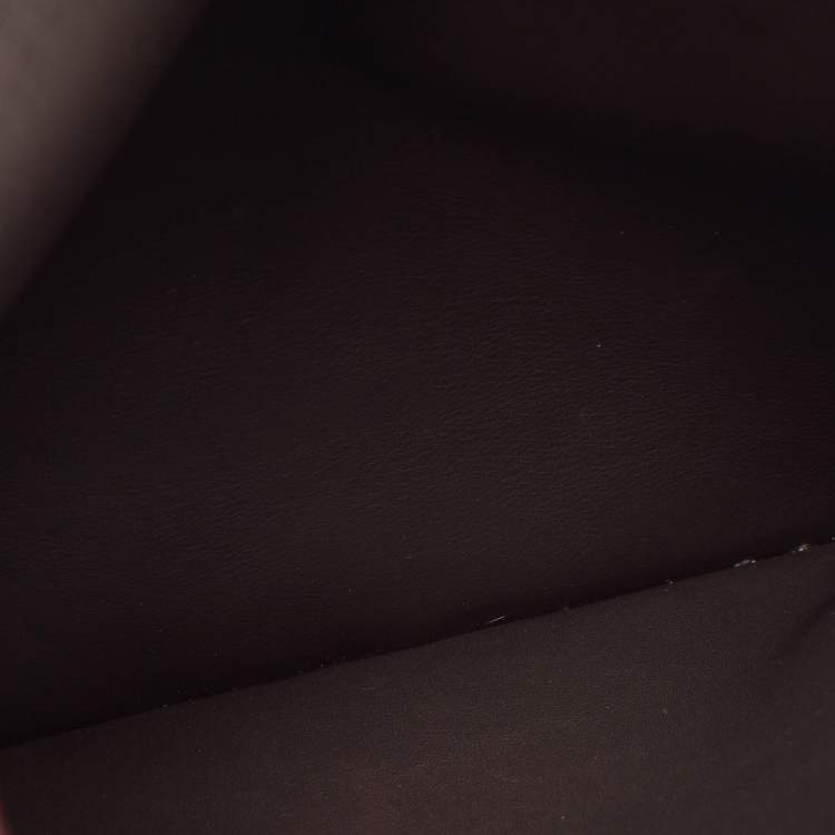 Pre Owned Bally Red Glossy Leather Envelope Clutch