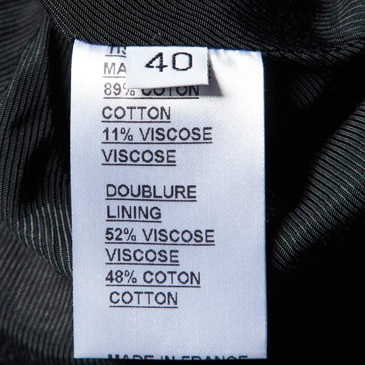 Pre Owned Balmain Black Embellished Tweed Jacket M