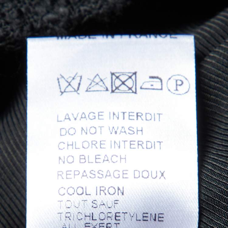 Pre Owned Balmain Black Embellished Tweed Jacket M