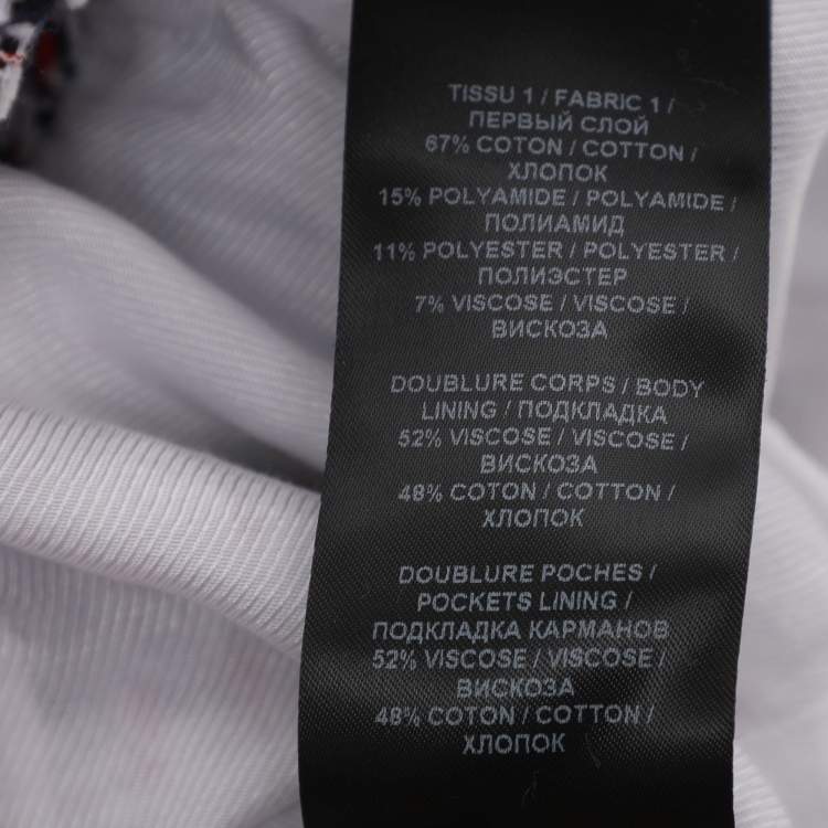 مملوكة مسبقًا Balmain White/Multicolor Tweed Sleeveless Mini Dress M