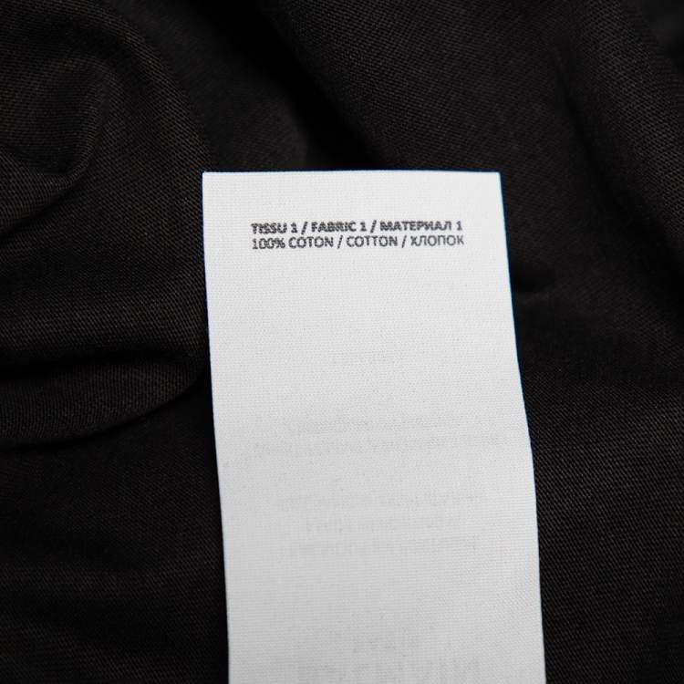 Pre Owned Balmain Black Logo Printed Cotton Crewneck Oversized T-Shirt XS