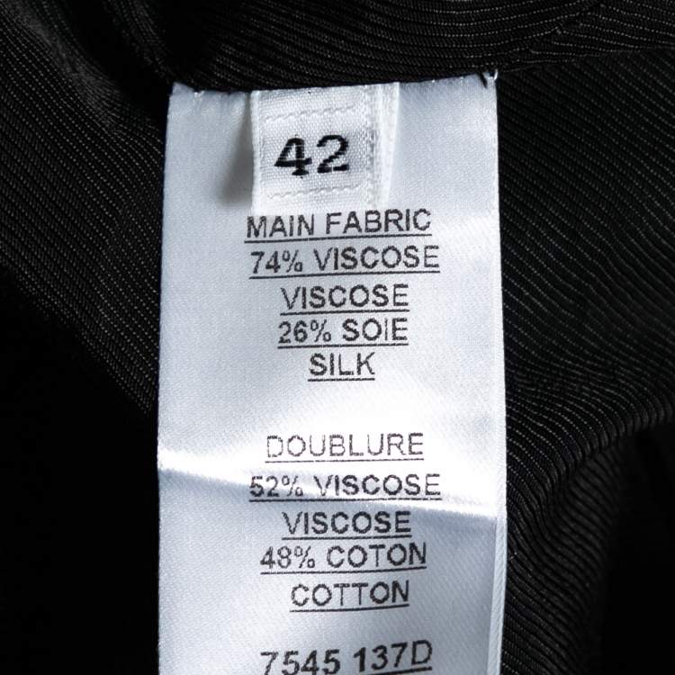 Pre Owned Balmain Black Double Breasted Halter Vest L