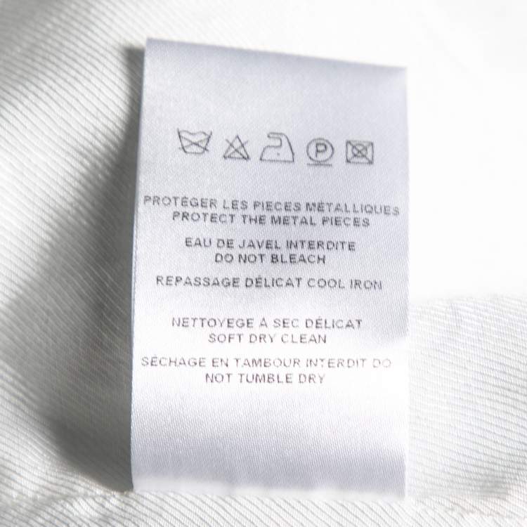 Pre Owned Balmain Light Blue Denim Belted Long Vest L
