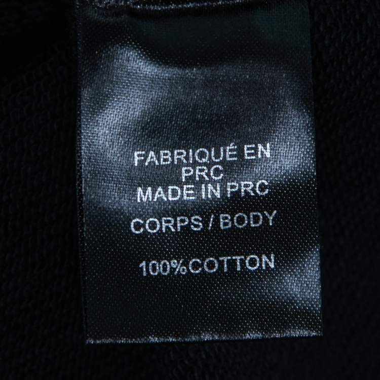 Pre Owned Balmain Black Logo Printed Cotton Zip Detail Hoodie S