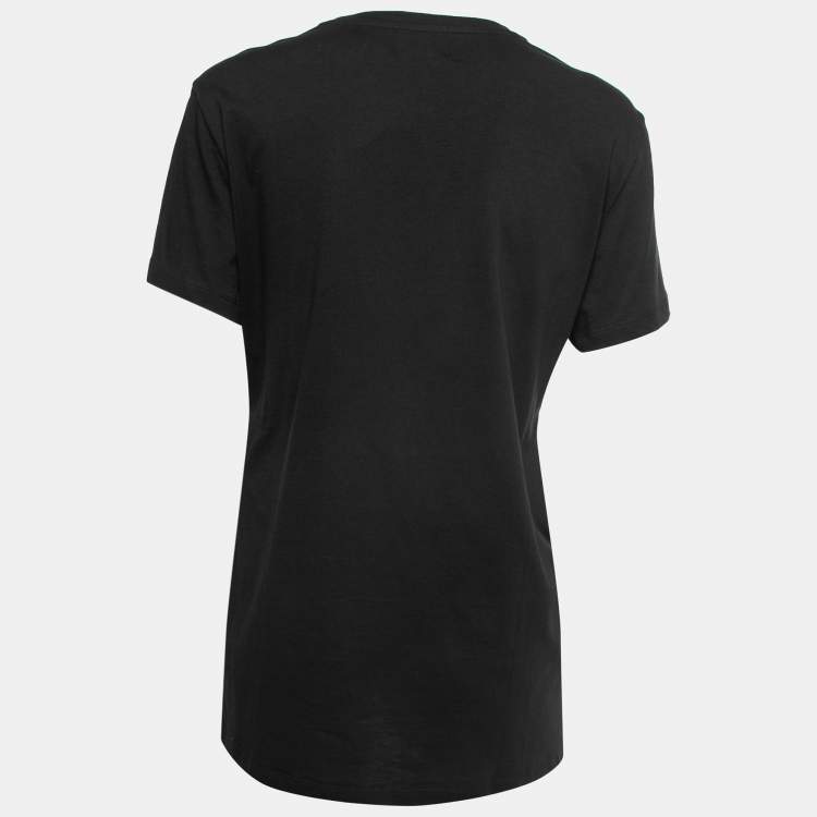 【関税＆送料込み】Balmain Black Cotton T-Shirt Balmain logo-print Cotton T-shirt | Black | FARFETCH