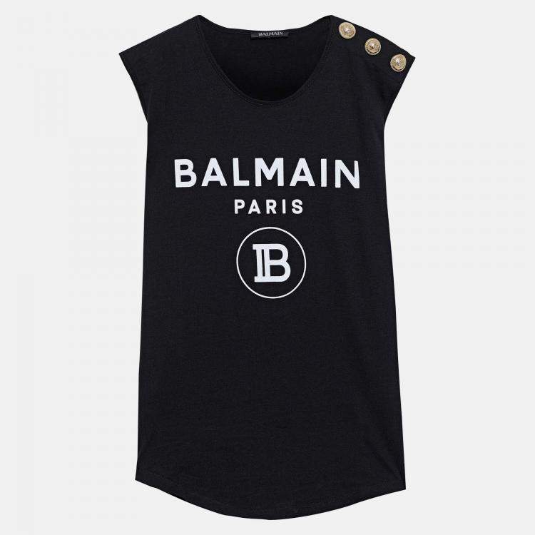 Pre Owned Balmain Cotton Sleeveless Top 34