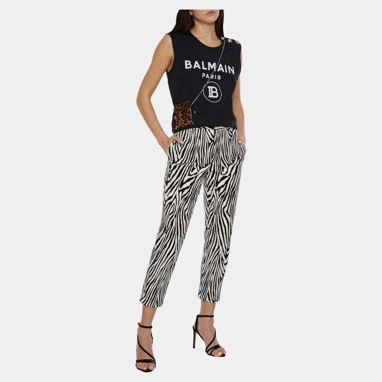 Pre Owned Balmain Cotton Sleeveless Top 34