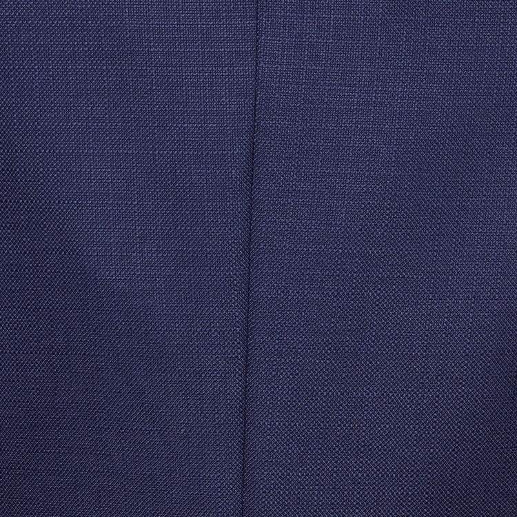 Pre Owned Balmain Navy Blue Wool Zip Detail Slim Fit Jacket M