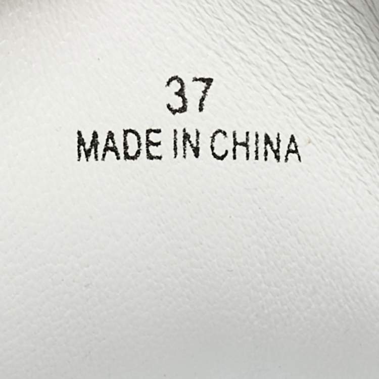 مملوكة مسبقًا حذاء رياضي بالمان جلد أربط أبيض / أزرق مقاس 37