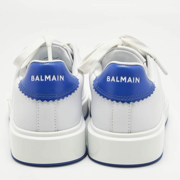 مملوكة مسبقًا حذاء رياضي بالمان جلد أربط  أبيض / أزرق مقاس 37