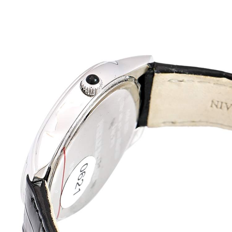 Pre Owned Balmain Mother of Pearl Stainless Steel Leather Dream B18913282 Women's Wristwatch 34 mm
