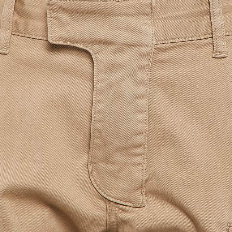Pre Owned Balmain Paris Beige Cotton Cargo Pants L