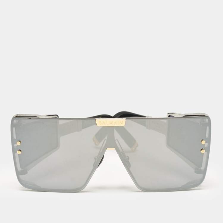 Pre Owned Balmain Black Limited Edition 082/450 Wonder Boy Shield Sunglasses