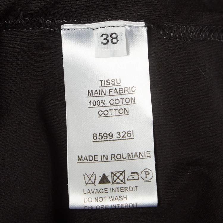 Pre Owned Balmain Black Logo Print Cotton Tank Top S