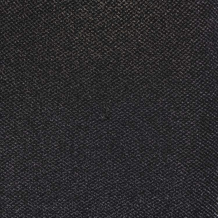 Pre Owned Balmain Black Lurex Knit Chain Embellished Short Dress S
