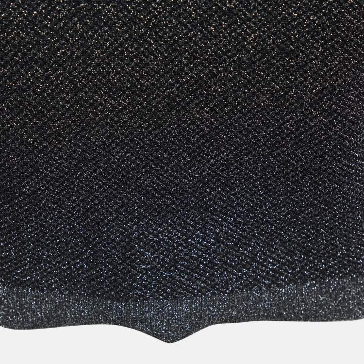 Pre Owned Balmain Black Lurex Knit Chain Embellished Short Dress S