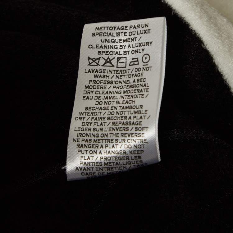 Pre Owned Balmain Black Patterned Jersey Detailed Button Mini Dress M