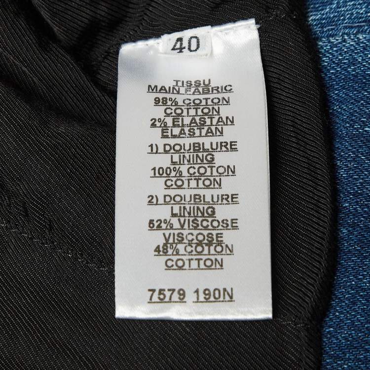 Pre Owned Balmain Blue Washed Denim Open Front Jacket M
