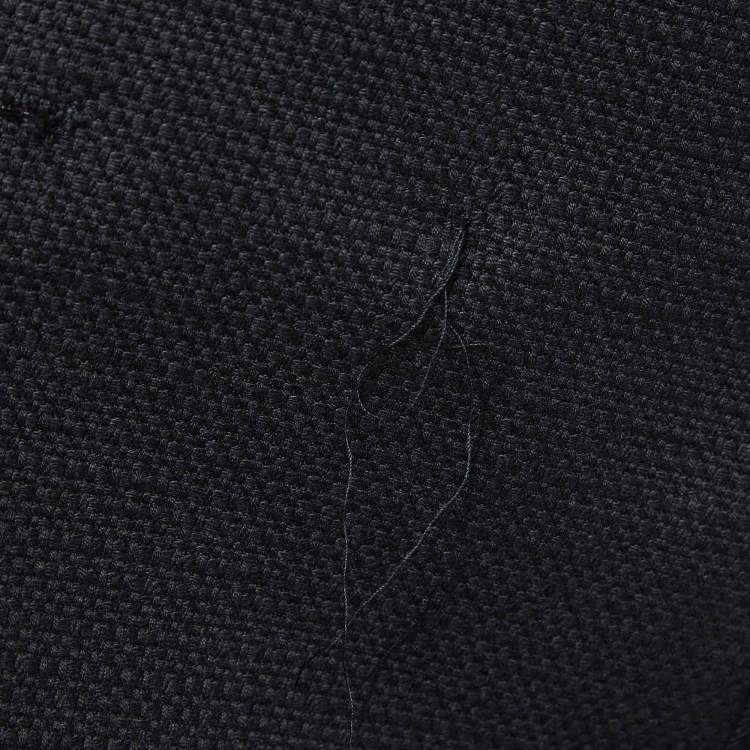 Pre Owned Balmain Black Basketweave Cotton Double Breasted Blazer S