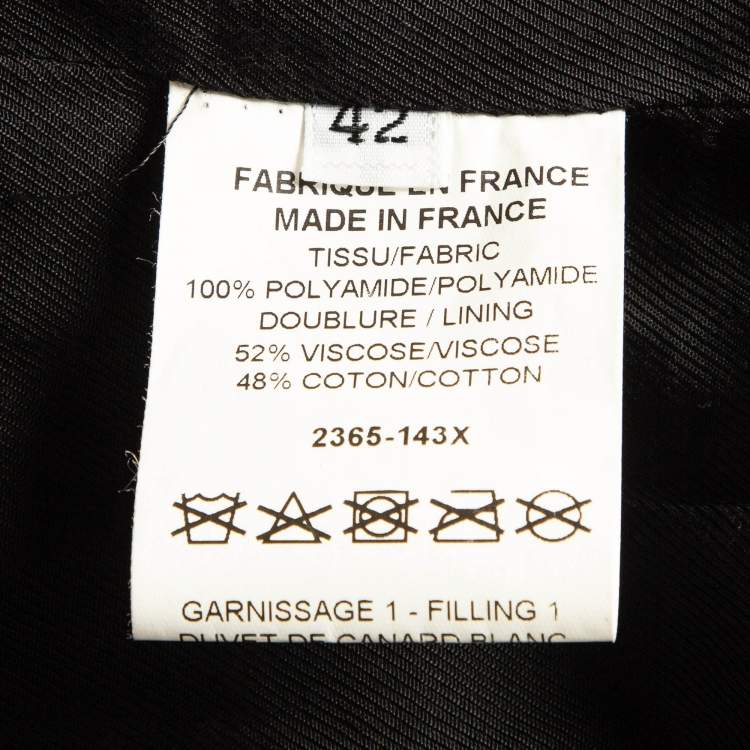 Pre Owned Balmain Black Synthetic Quilted Biker Jacket L