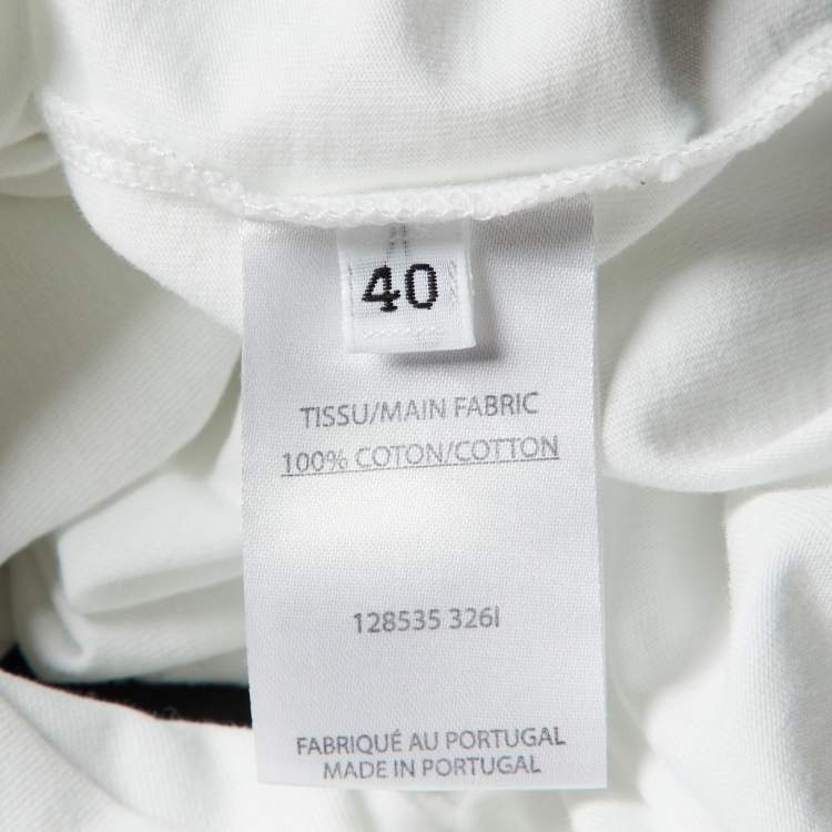 Pre Owned Balmain White Logo Print Cotton Sleeveless T-Shirt M 