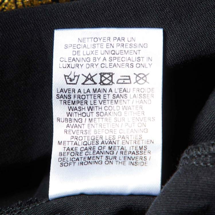 Pre Owned Balmain Black Logo Print Cotton Sleeveless T-Shirt L