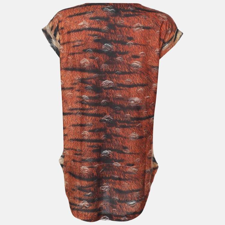 Pre Owned Balmain Multicolor Animal Print Jersey T-Shirt M