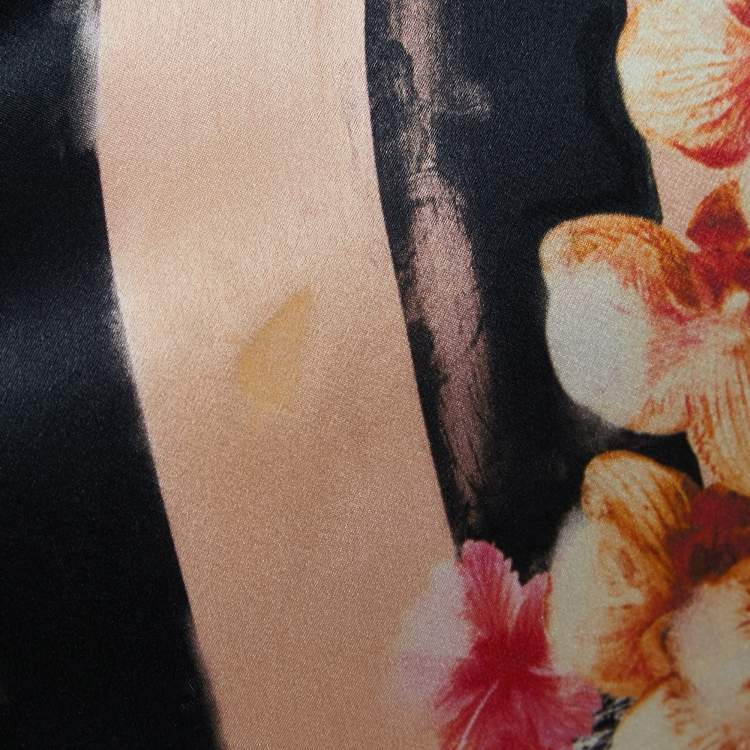 Pre Owned Balmain Multicolor Printed Satin Silk Shirt S
