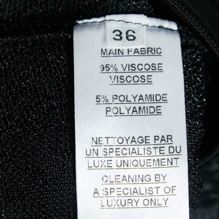 Pre Owned Balmain Black Jacquard Jersey Leggings S