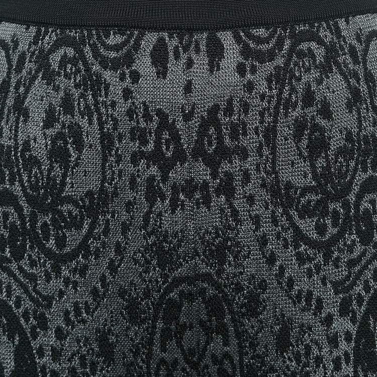 Pre Owned Balmain Black Jacquard Jersey Leggings S