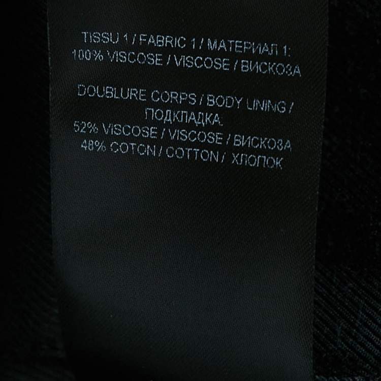 Pre Owned Balmain Black Crepe Grain-de-poudre Button Detail Blazer S