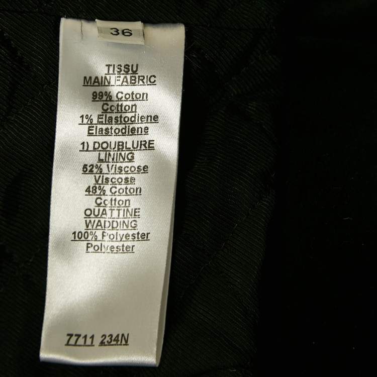 Pre Owned Balmain Black Velvet Button Detail Single Breasted Jacket S