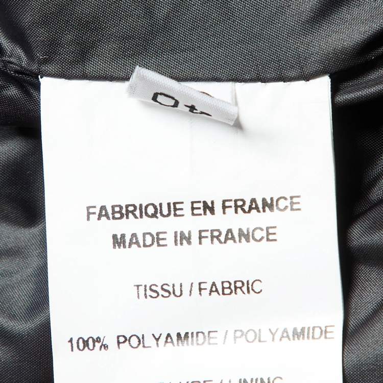 Pre Owned Balmain Black Nylon Zip-Up Quilted Down Jacket M