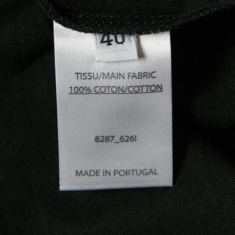 Pre Owned Balmain Black Logo Print Jersey Button Detail Tank Top S