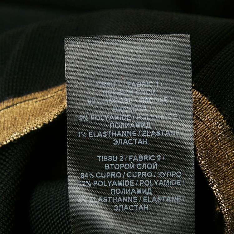 Pre Owned Balmain Black Jersey Wide-Leg Pants S