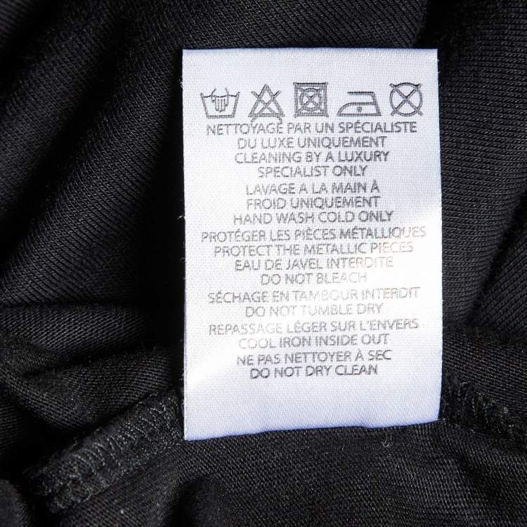 Pre Owned Balmain Black Logo Print Jersey Sleeveless T-Shirt L