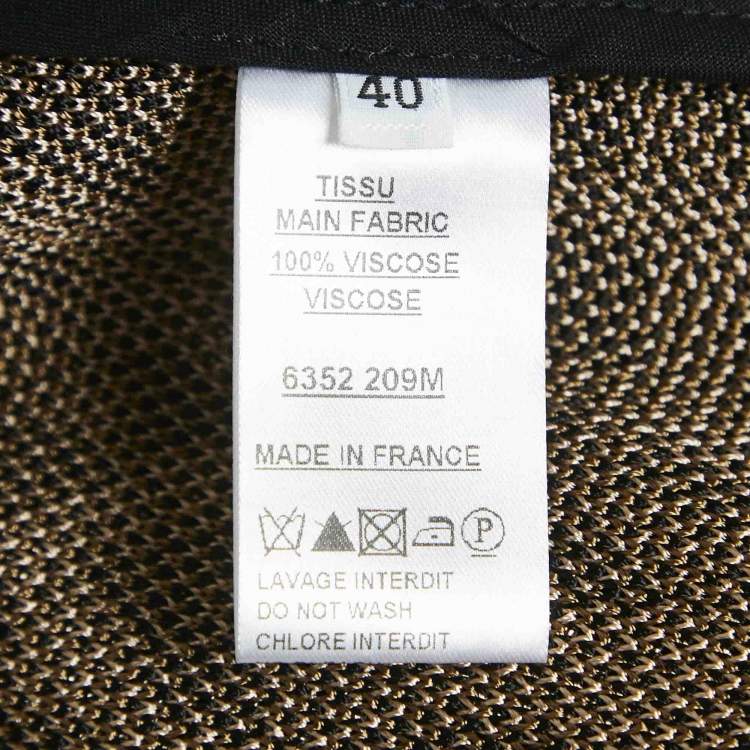 Pre Owned Balmain Brown Leopard Jacquard Knit Button Detail Open Front Cardigan M