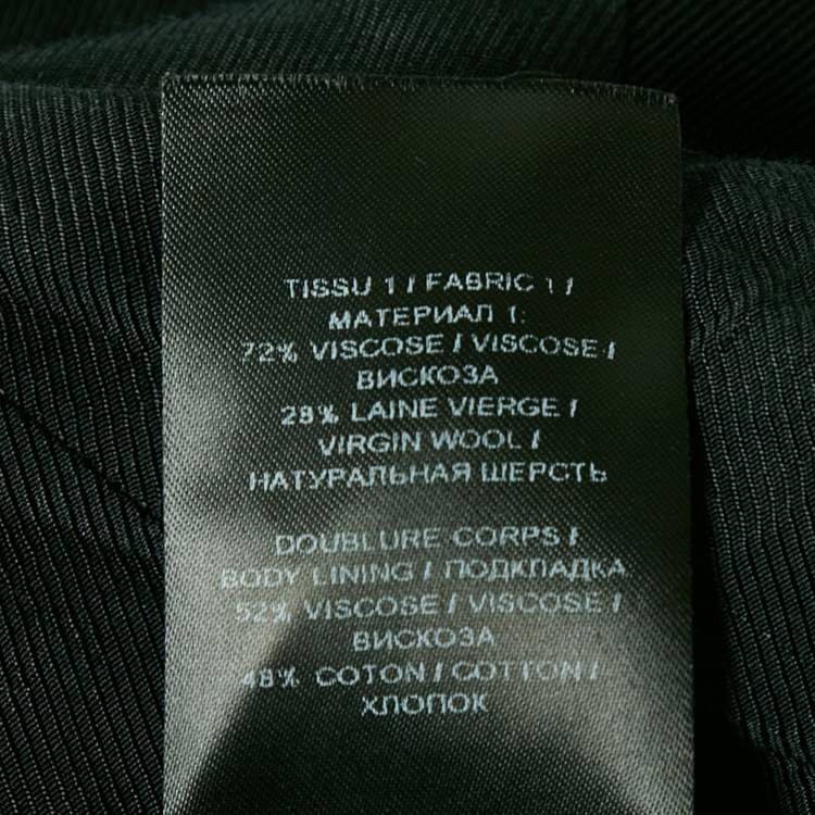 Pre Owned Balmain Black Cotton Button Detail Blazer M