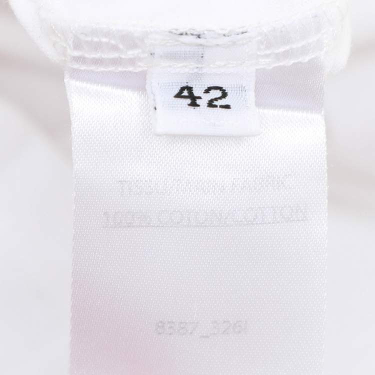 Pre Owned Balmain White Logo Printed Cotton Knit Sleeveless Tank Top L