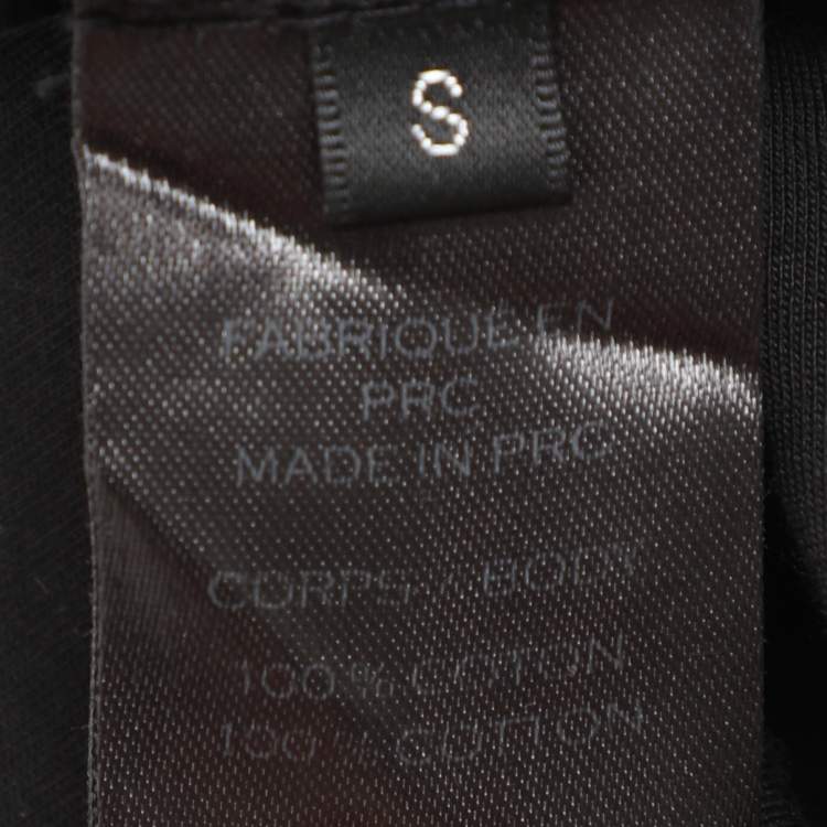 Pre Owned Balmain Black Jersey Logo Print T-Shirt S