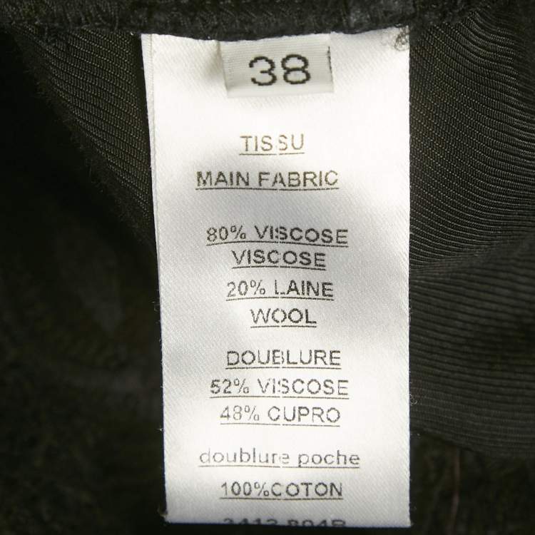 Pre Owned Balmain Black Jacquard Mini Dress M