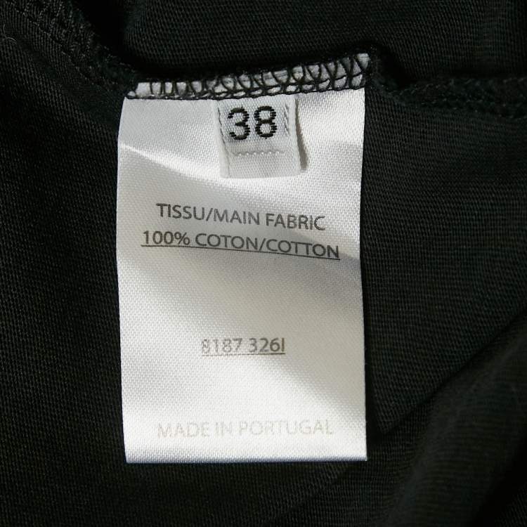 Pre Owned Balmain Black Logo Print Jersey Sleeveless Top M